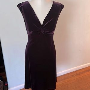 Purple velvet dress